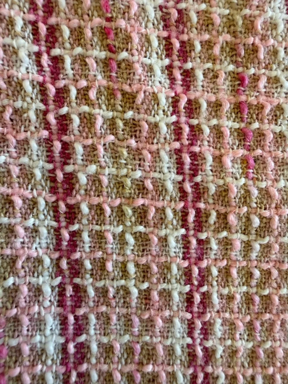 Milk‎ & Honey Pink Tweed Mini Skirt Pockets Textured Womens Small
